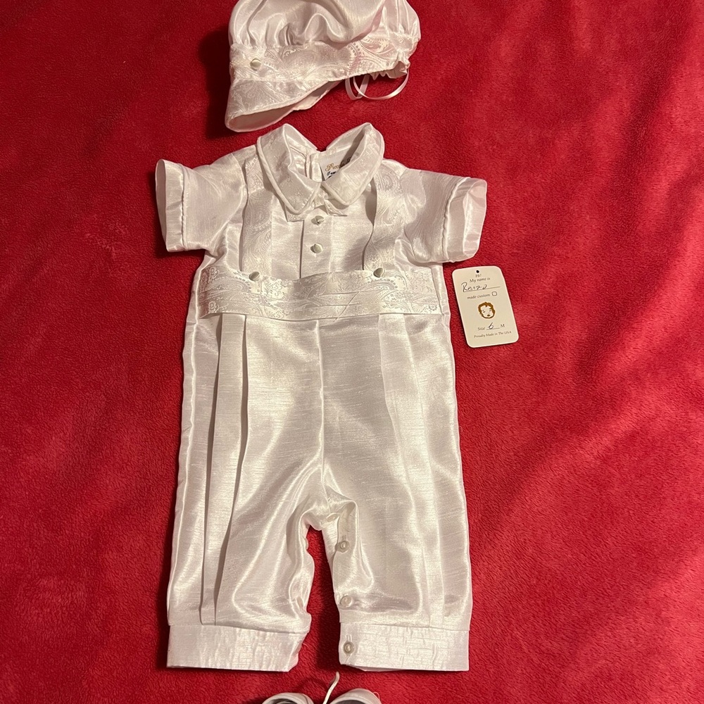 Baby boy baptism christening outfit size 6 months